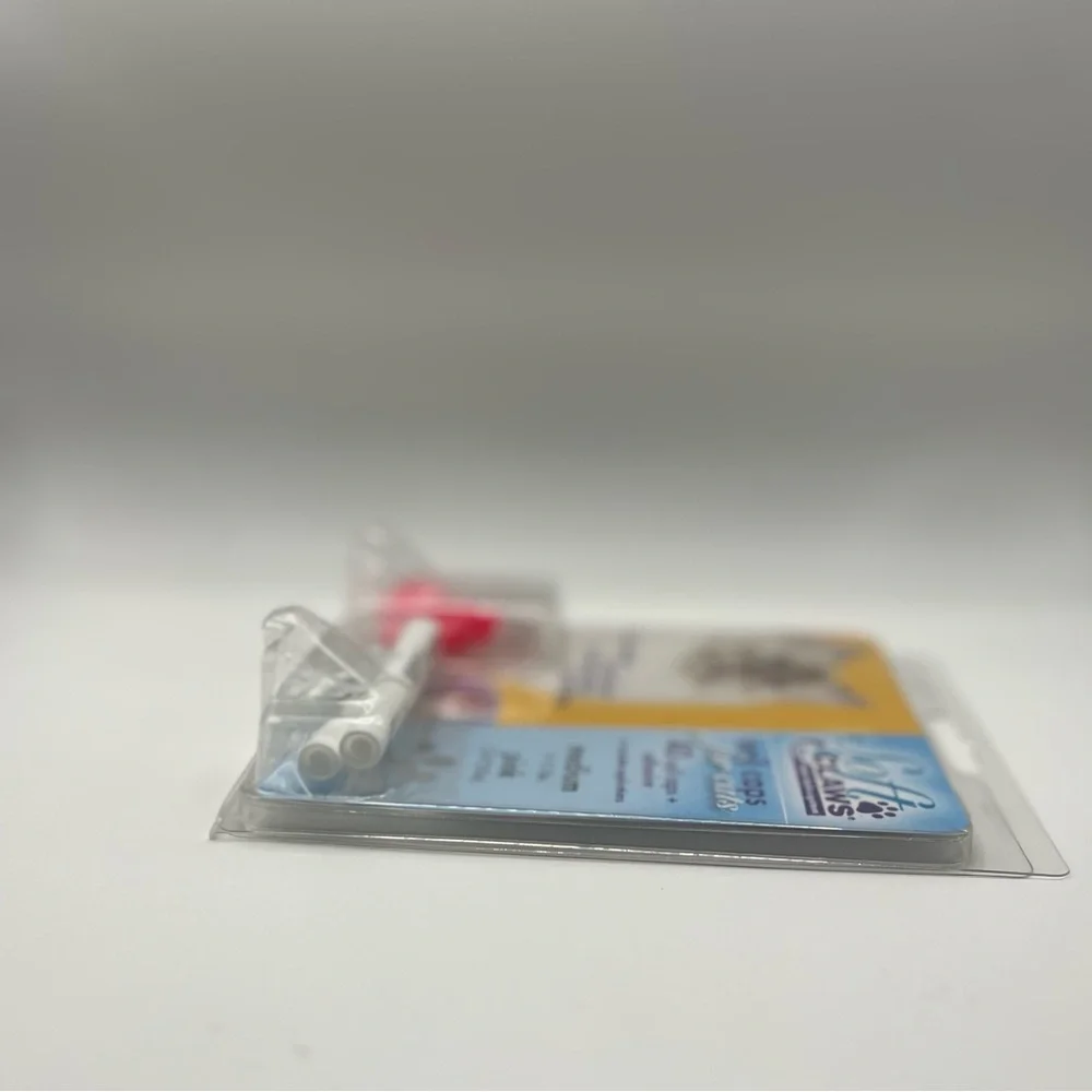 Pink Medium Nail Caps for Cats — 40 Caps + Adhesive